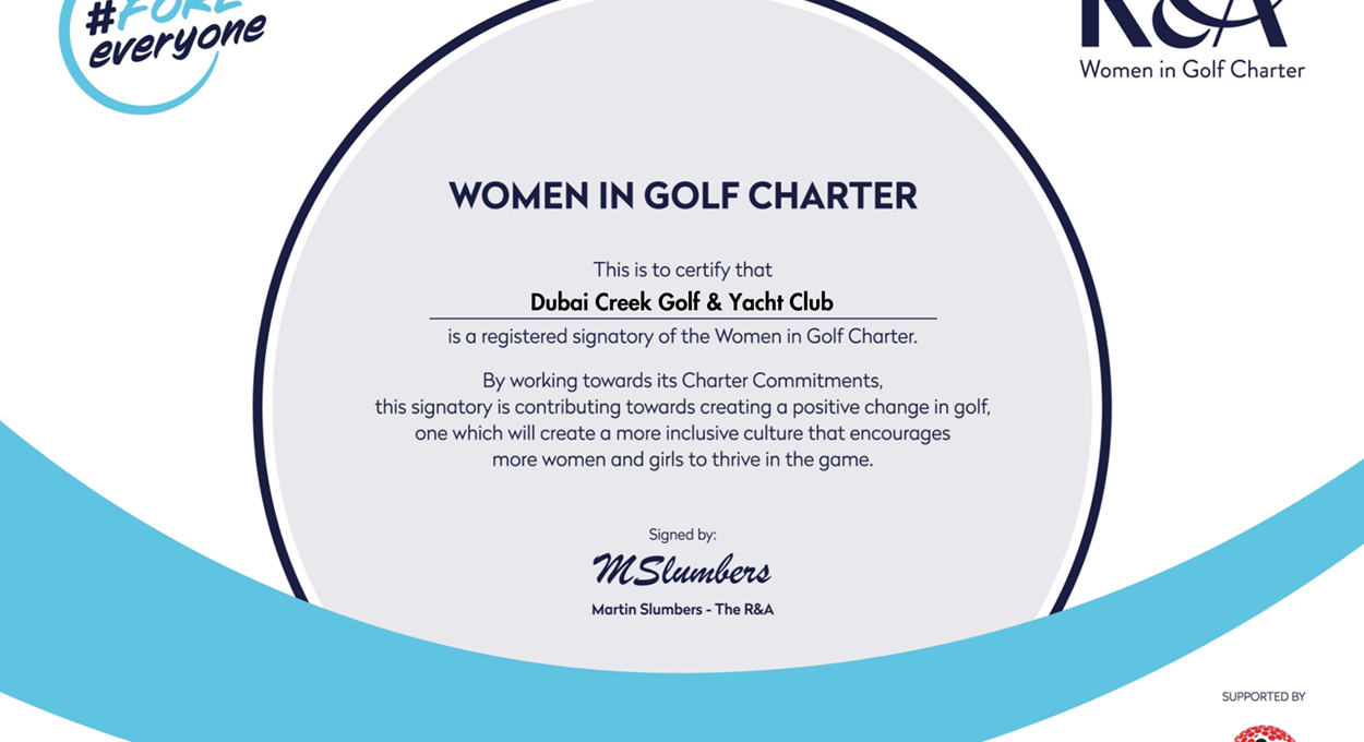 RA Certificate Dubai Creek Golf Club